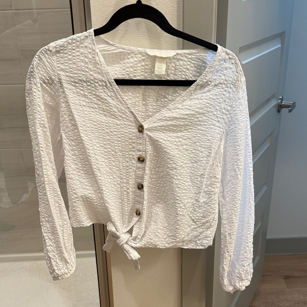 Breezy cotton long sleeve top